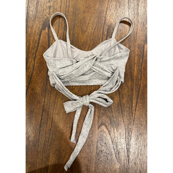 FP Movement Other - FP Movement Free People Grey Heathered Wrap Tie Back Sports Bra XS/S